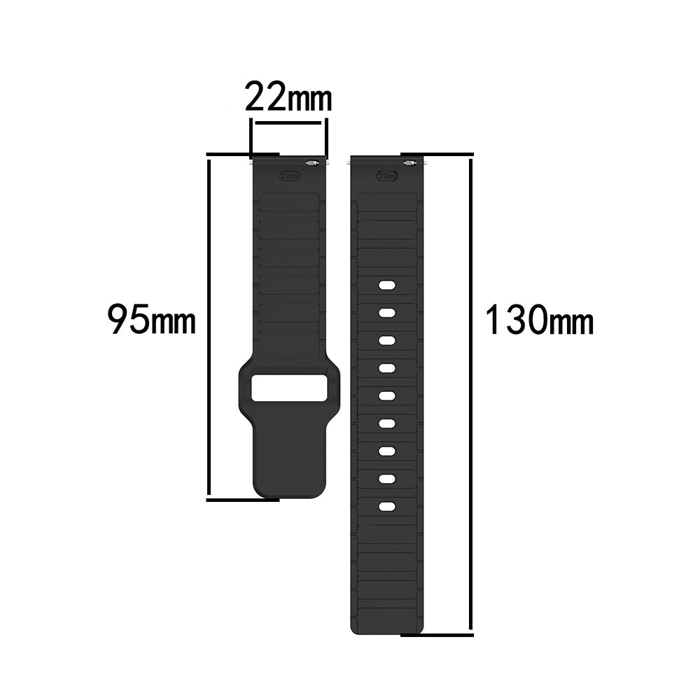 Huawei GT2 46mm Zore KRD-132 22mm Silikon Kordon Strap Kayış Siyah