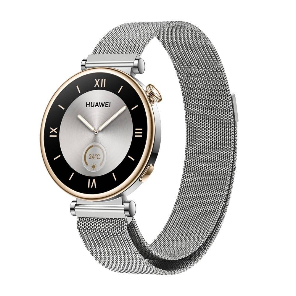 Huawei GT4 41mm Zore KRD-01 18mm Metal Hasır Kordon Gold