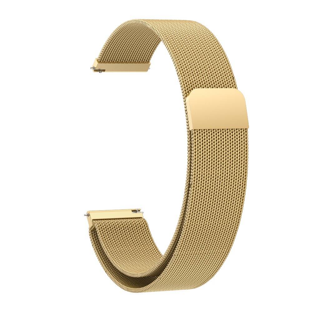 Huawei GT4 41mm Zore KRD-01 18mm Metal Hasır Kordon Gümüş