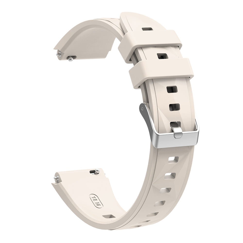 Huawei GT4 41mm Zore KRD-129 18mm Silikon Kordon Strap Kayış Starlight