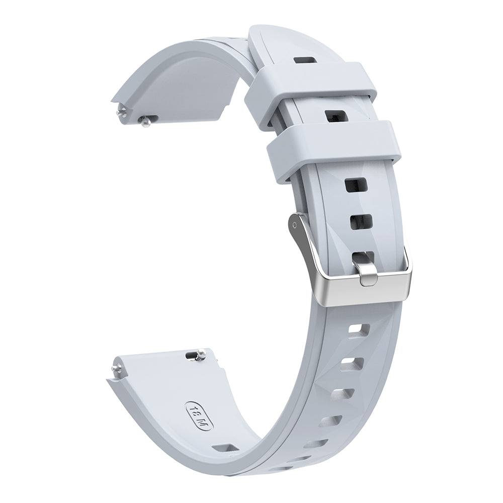 Huawei GT4 41mm Zore KRD-129 18mm Silikon Kordon Strap Kayış Buz Mavisi