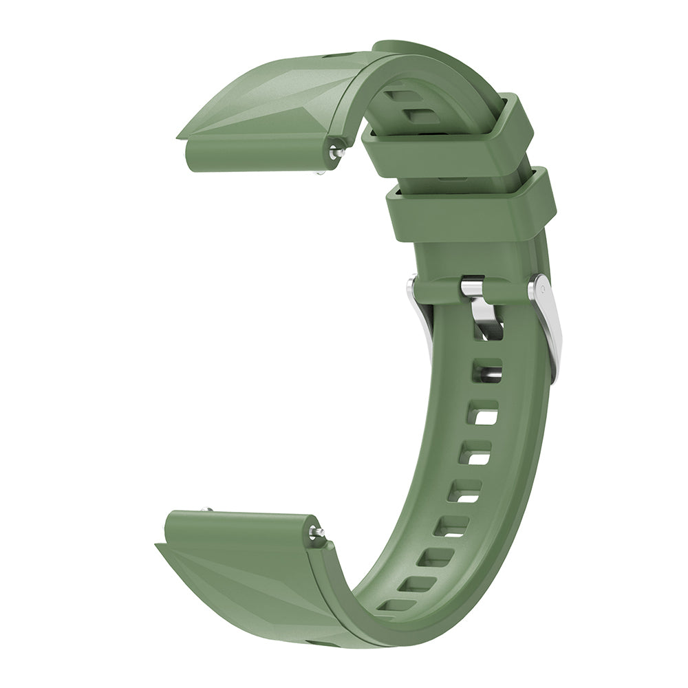 Huawei GT4 41mm Zore KRD-129 18mm Silikon Kordon Strap Kayış Buz Mavisi