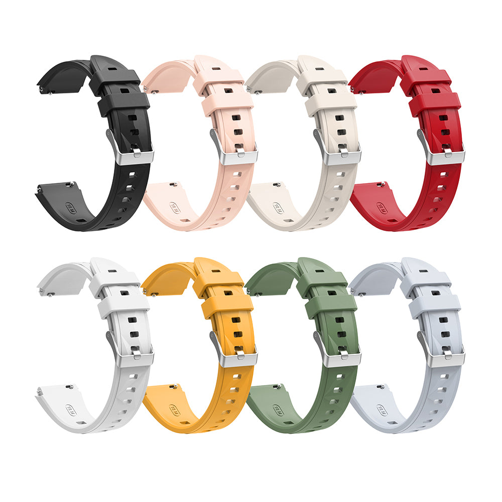 Huawei GT4 41mm Zore KRD-129 18mm Silikon Kordon Strap Kayış Kırmızı