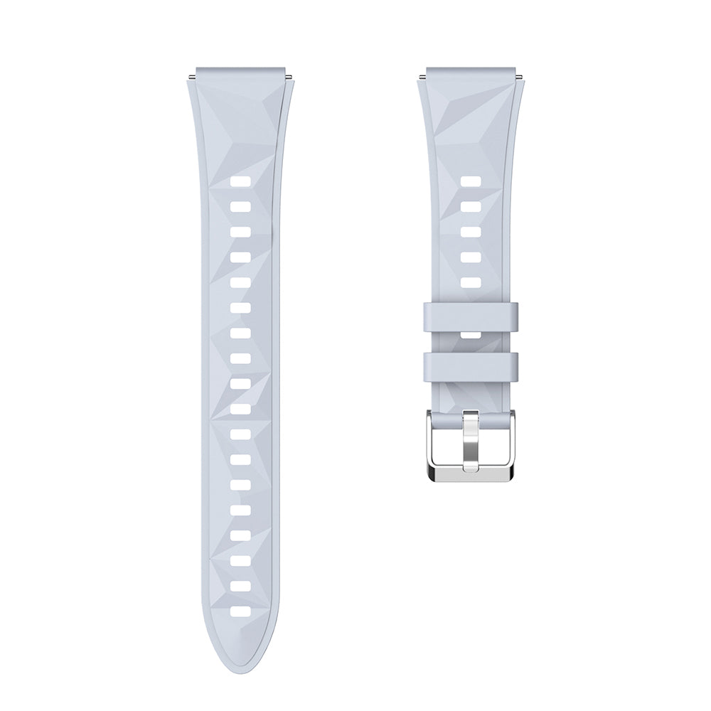 Huawei GT4 41mm Zore KRD-129 18mm Silikon Kordon Strap Kayış Buz Mavisi