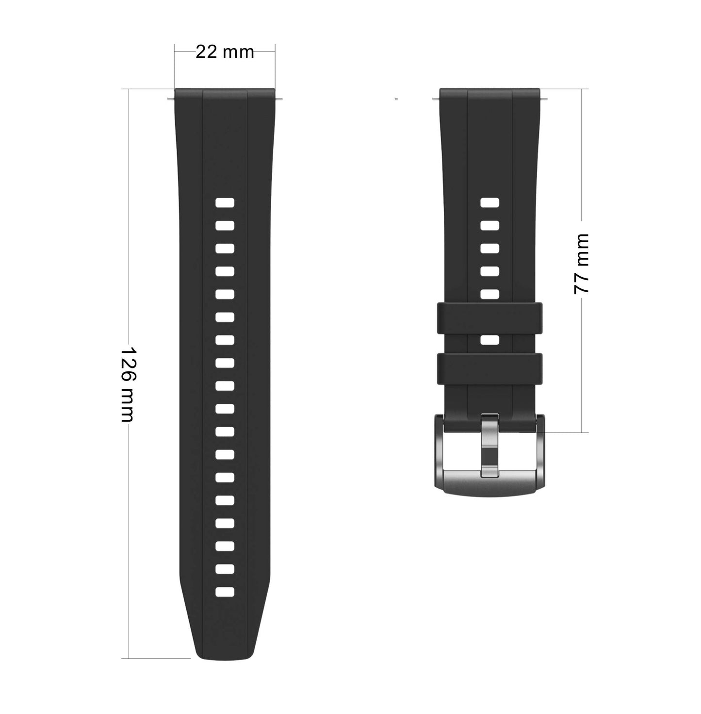 Huawei GT4 41mm Zore KRD-95 22mm Silikon Kordon Gri