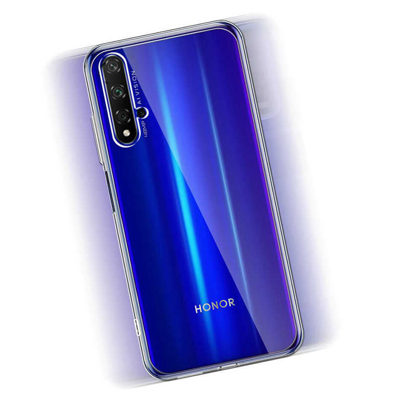 Huawei Honor 20 Kılıf Zore Süper Silikon Kapak Renksiz