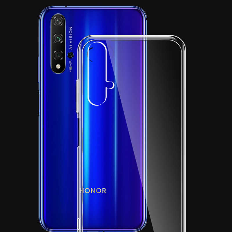 Huawei Honor 20 Kılıf Zore Süper Silikon Kapak Renksiz