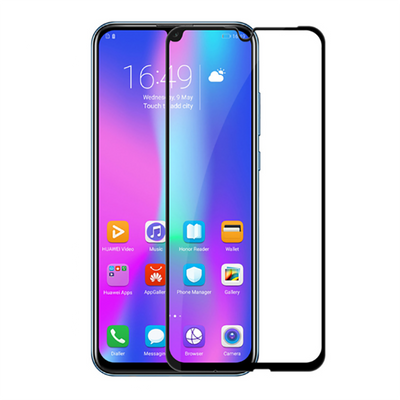Huawei Honor 20 Lite Zore Kenarları Kırılmaya Dayanıklı Cam Ekran Koruyucu Siyah