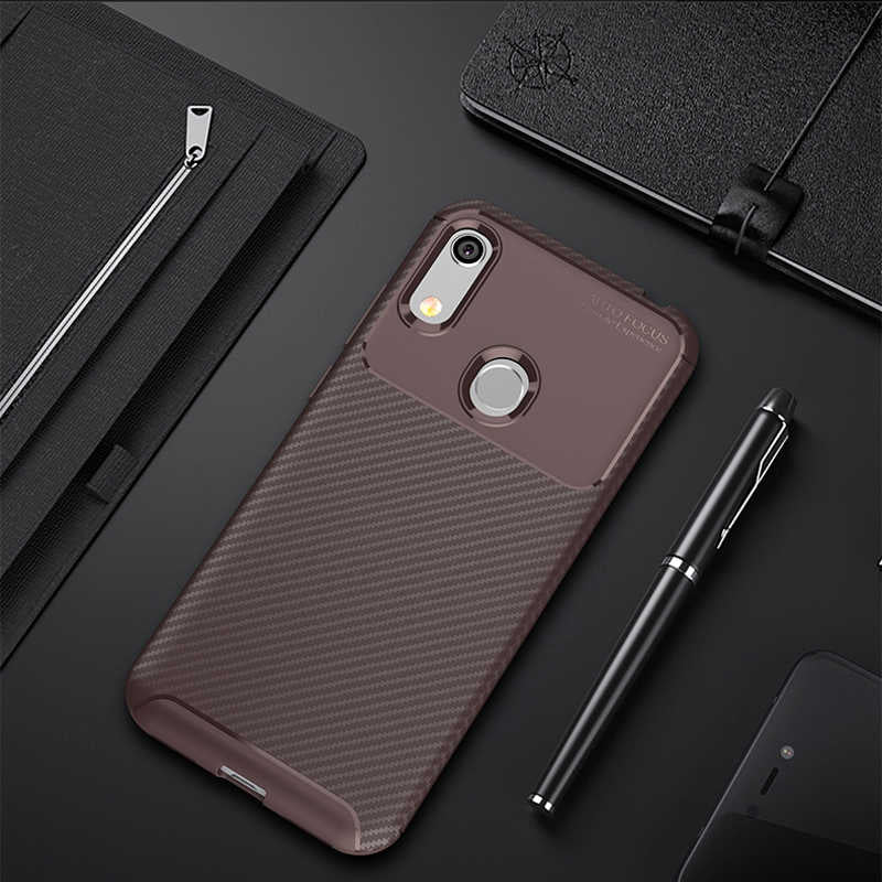 Huawei Honor 8A Kılıf Zore Negro Silikon Kapak Kahverengi