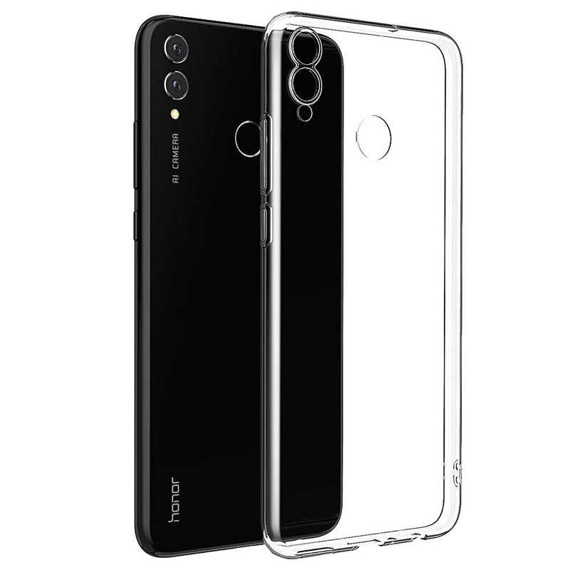 Huawei Honor 8C Kılıf Zore Süper Silikon Kapak Renksiz