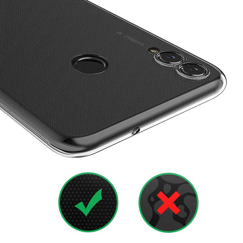 Huawei Honor 8C Kılıf Zore Süper Silikon Kapak Renksiz