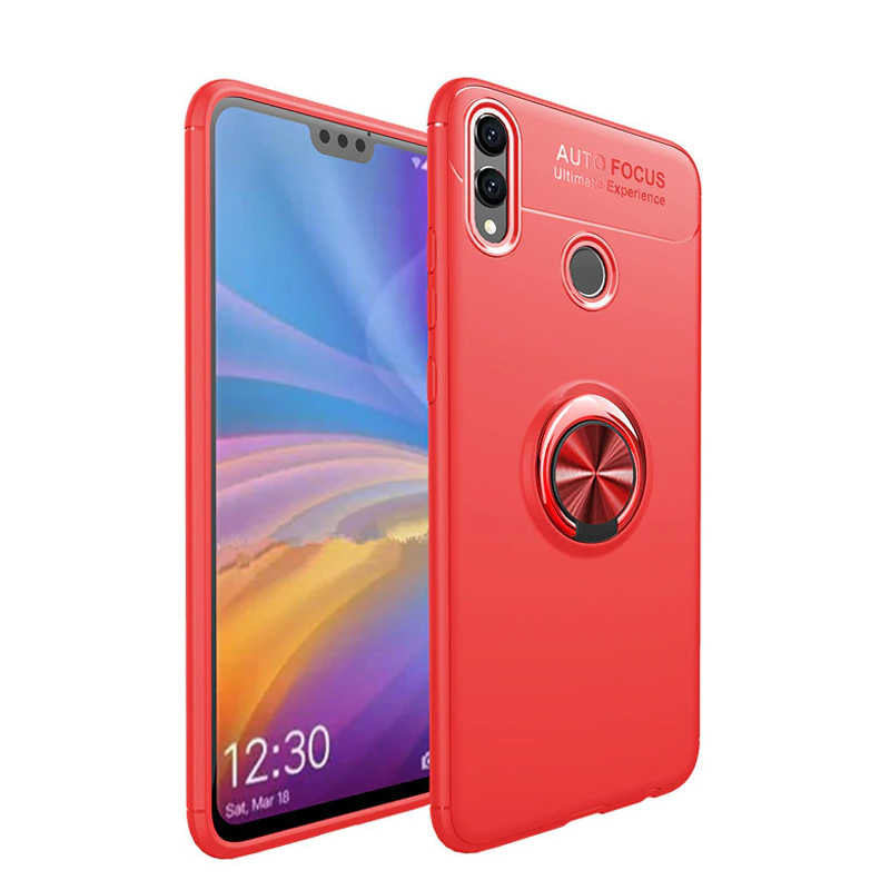 Huawei Honor 8C Kılıf Zore Ravel Silikon Kapak Siyah