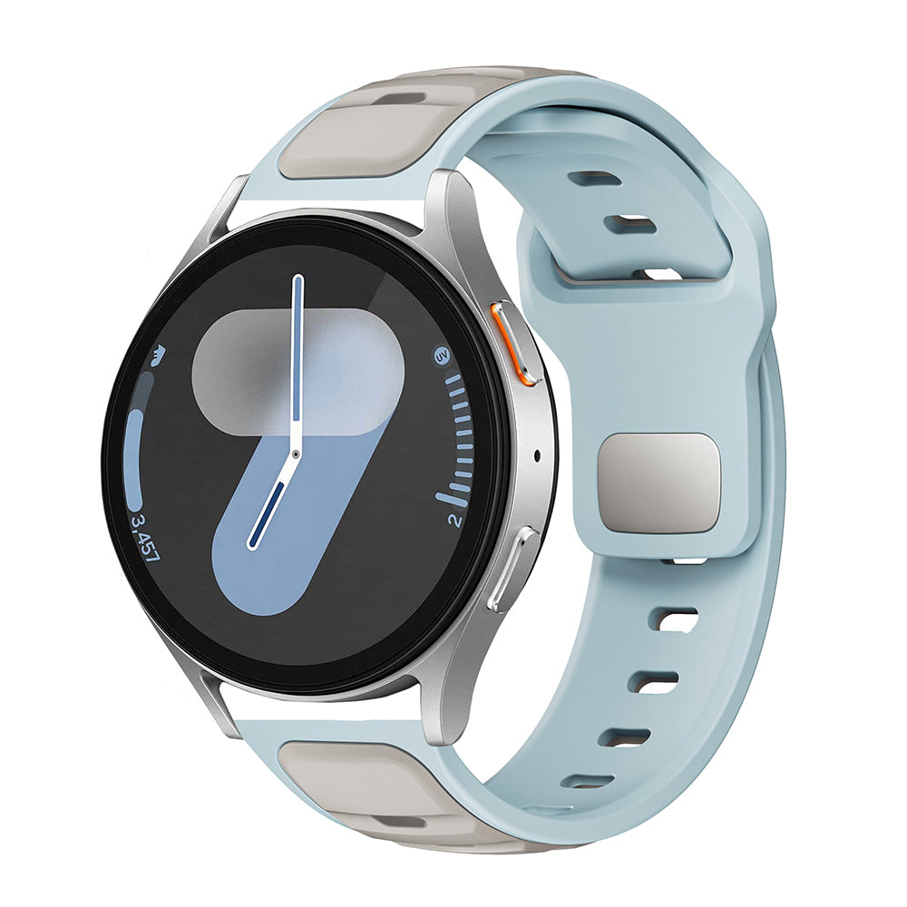 Huawei Honor Magic 2 46mm Zore KRD-135 22mm Silikon Kordon Strap Kayış Açık Mavi-Gri