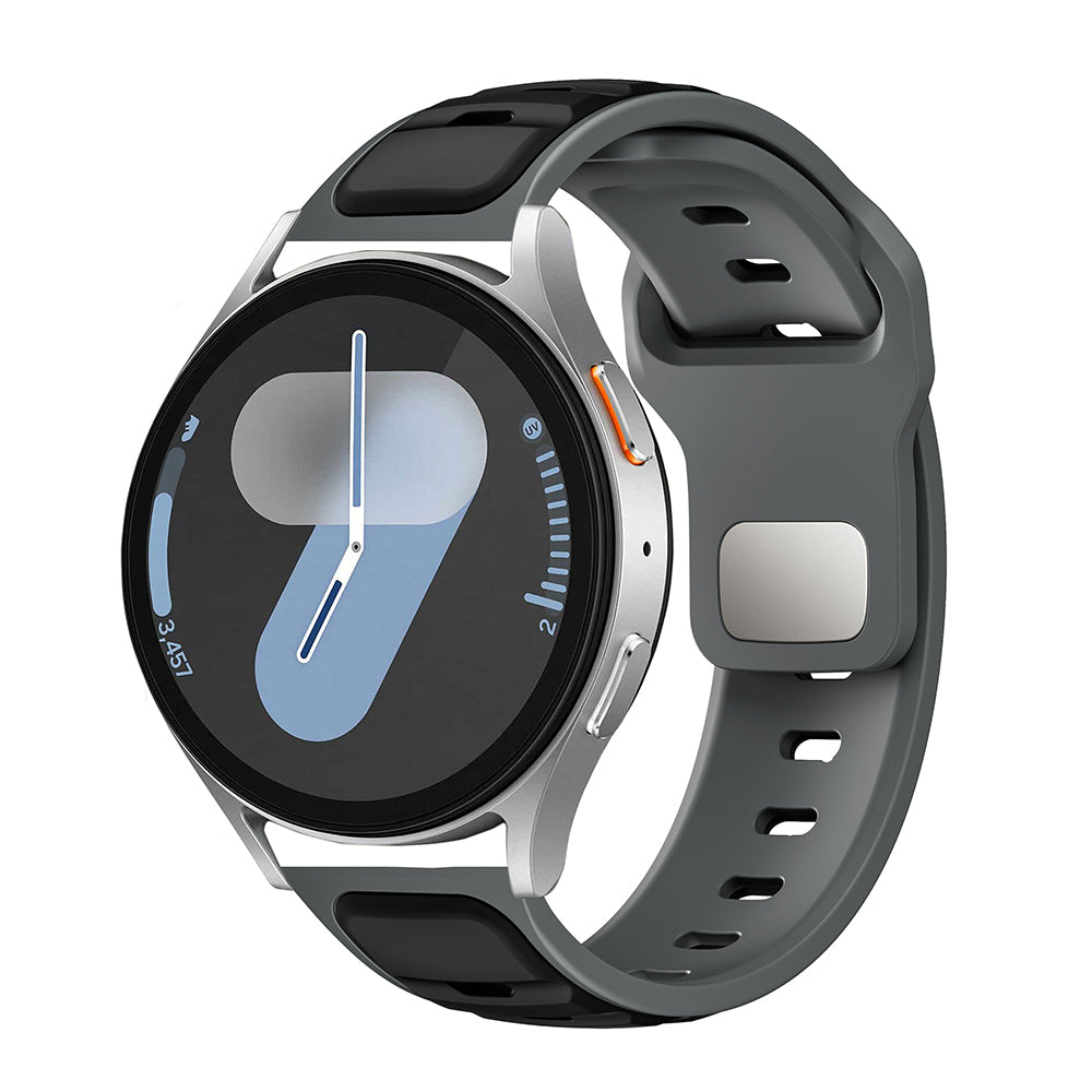 Huawei Honor Magic 2 46mm Zore KRD-135 22mm Silikon Kordon Strap Kayış Gri-Siyah