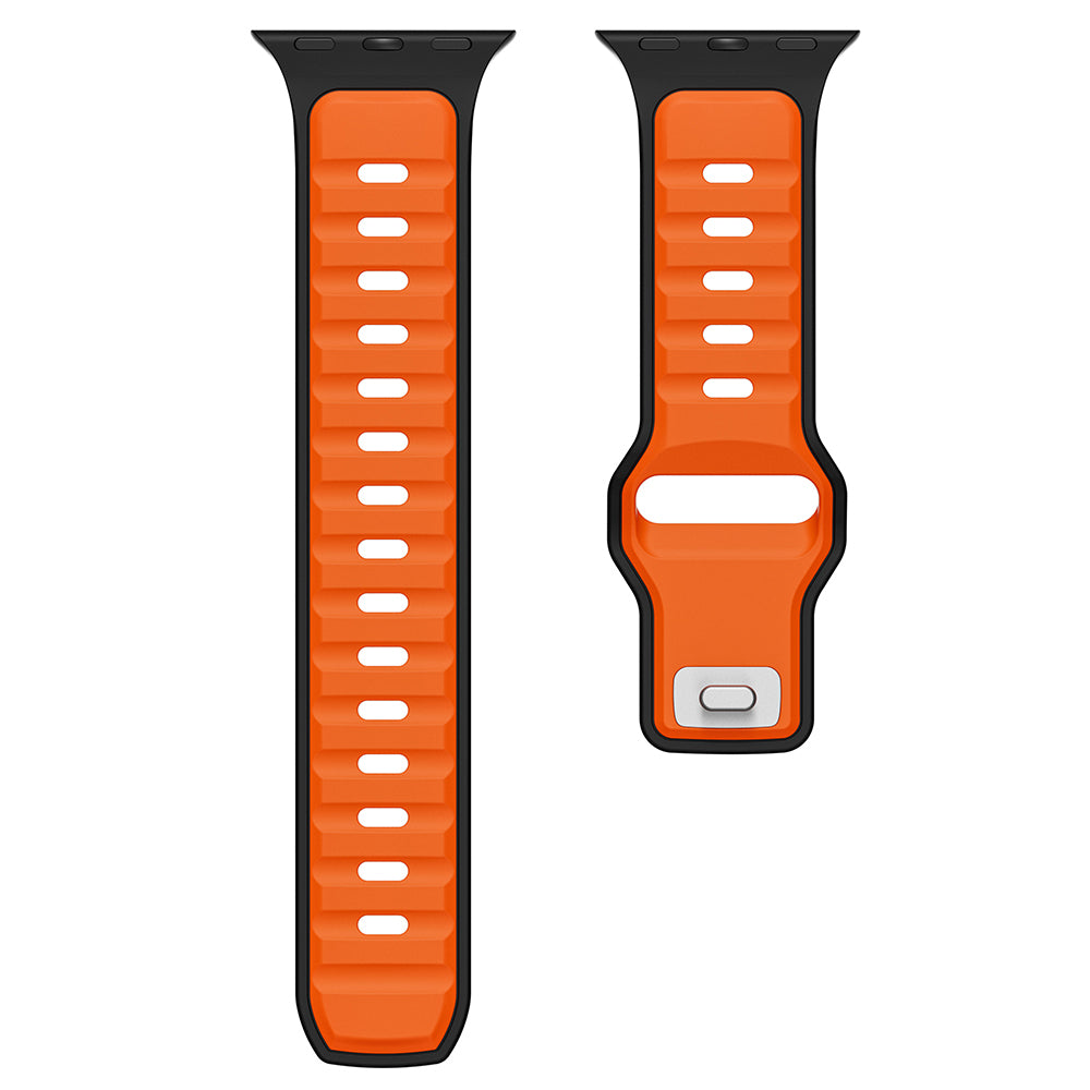 Huawei Honor Magic 2 46mm Zore KRD-135 22mm Silikon Kordon Strap Kayış Gri-Turuncu