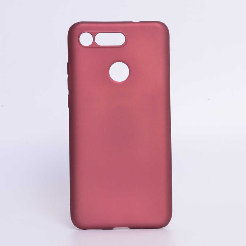 Huawei Honor View 20 Kılıf Zore Premier Silikon Kapak Mürdüm