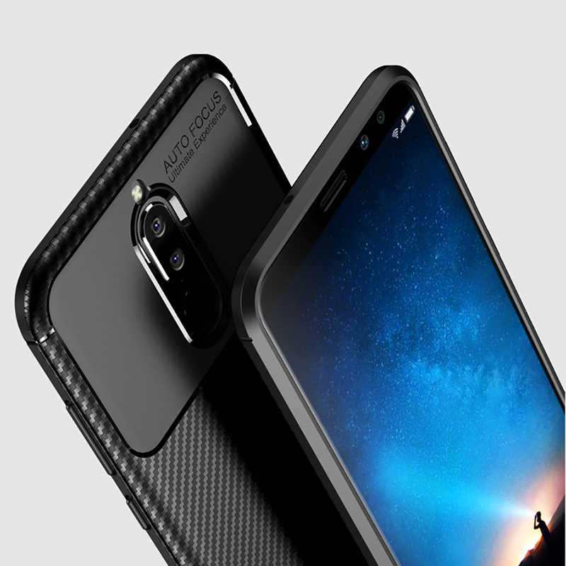 Huawei Mate 10 Lite Kılıf Zore Negro Silikon Kapak Kahverengi