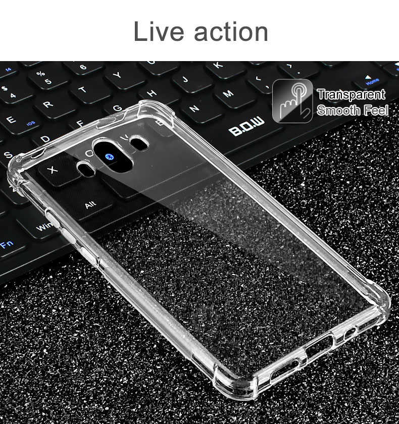 Huawei Mate 10 Pro Kılıf Zore Nitro Anti Shock Silikon Renksiz