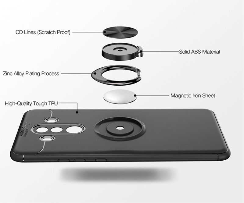 Huawei Mate 10 Pro Kılıf Zore Ravel Silikon Kapak Kırmızı