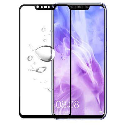 Huawei Mate 20 Lite Zore Ekranı Tam Kaplayan Düz Cam Ekran Koruyucu Siyah
