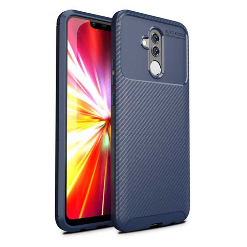 Huawei Mate 20 Lite Kılıf Zore Negro Silikon Kapak Lacivert