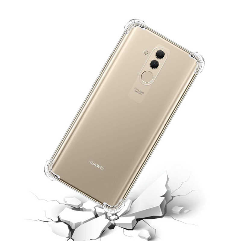 Huawei Mate 20 Lite Kılıf Zore Nitro Anti Shock Silikon Renksiz