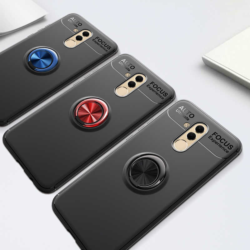 Huawei Mate 20 Lite Kılıf Zore Ravel Silikon Kapak Siyah-Rose Gold