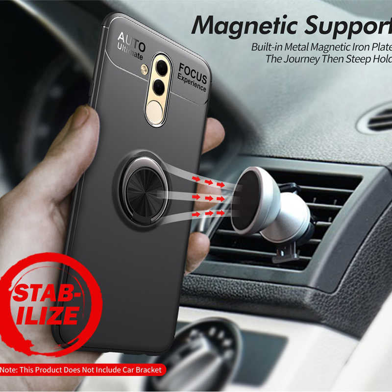 Huawei Mate 20 Lite Kılıf Zore Ravel Silikon Kapak Siyah-Rose Gold