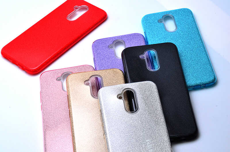 Huawei Mate 20 Lite Kılıf Zore Shining Silikon Gümüş