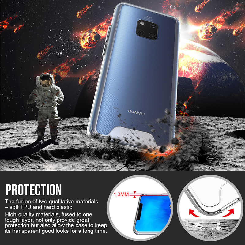 Huawei Mate 20 Pro Kılıf Zore Gard Silikon Renksiz
