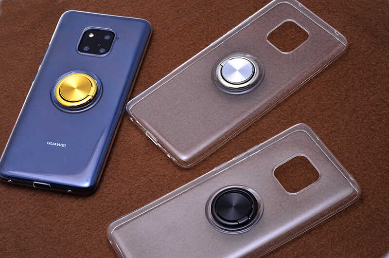 Huawei Mate 20 Pro Kılıf Zore Les Silikon Siyah