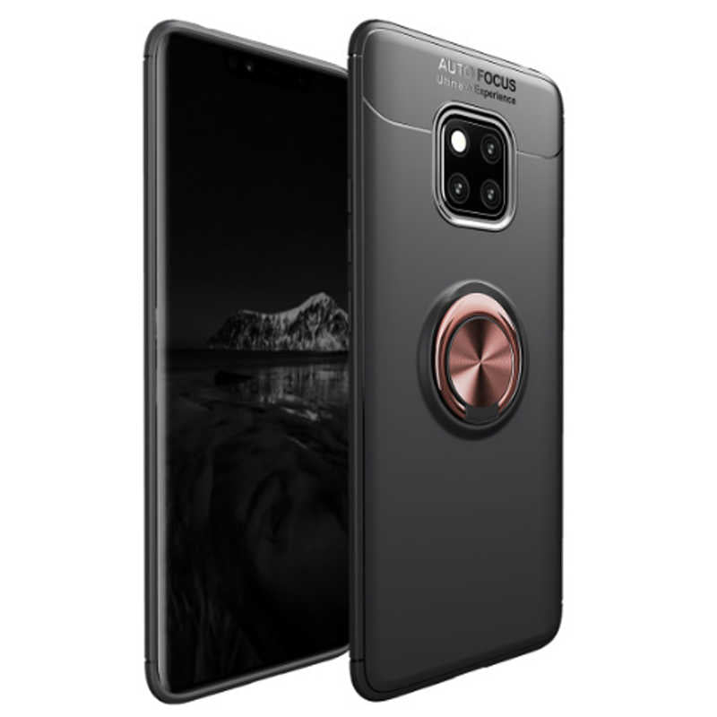 Huawei Mate 20 Pro Kılıf Zore Ravel Silikon Kapak Siyah-Rose Gold