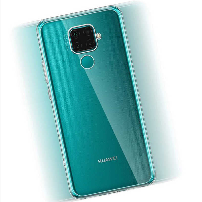 Huawei Mate 30 Lite Kılıf Zore Süper Silikon Kapak Renksiz