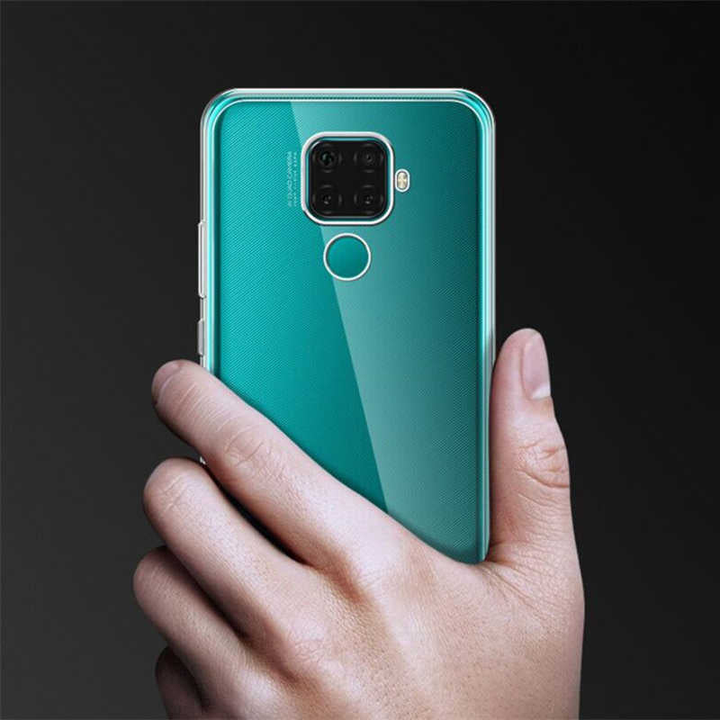 Huawei Mate 30 Lite Kılıf Zore Süper Silikon Kapak Renksiz
