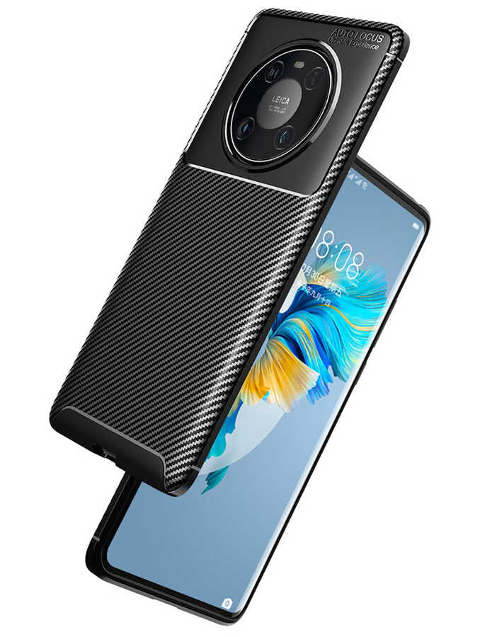 Huawei Mate 40 Pro Kılıf Zore Negro Silikon Kapak Kahverengi
