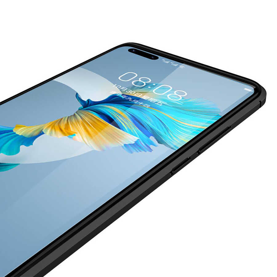 Huawei Mate 40 Pro Kılıf Zore Niss Silikon Kapak Siyah