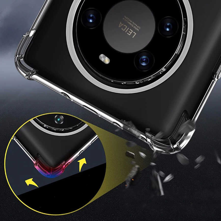 Huawei Mate 40 Pro Kılıf Zore Nitro Anti Shock Silikon Renksiz