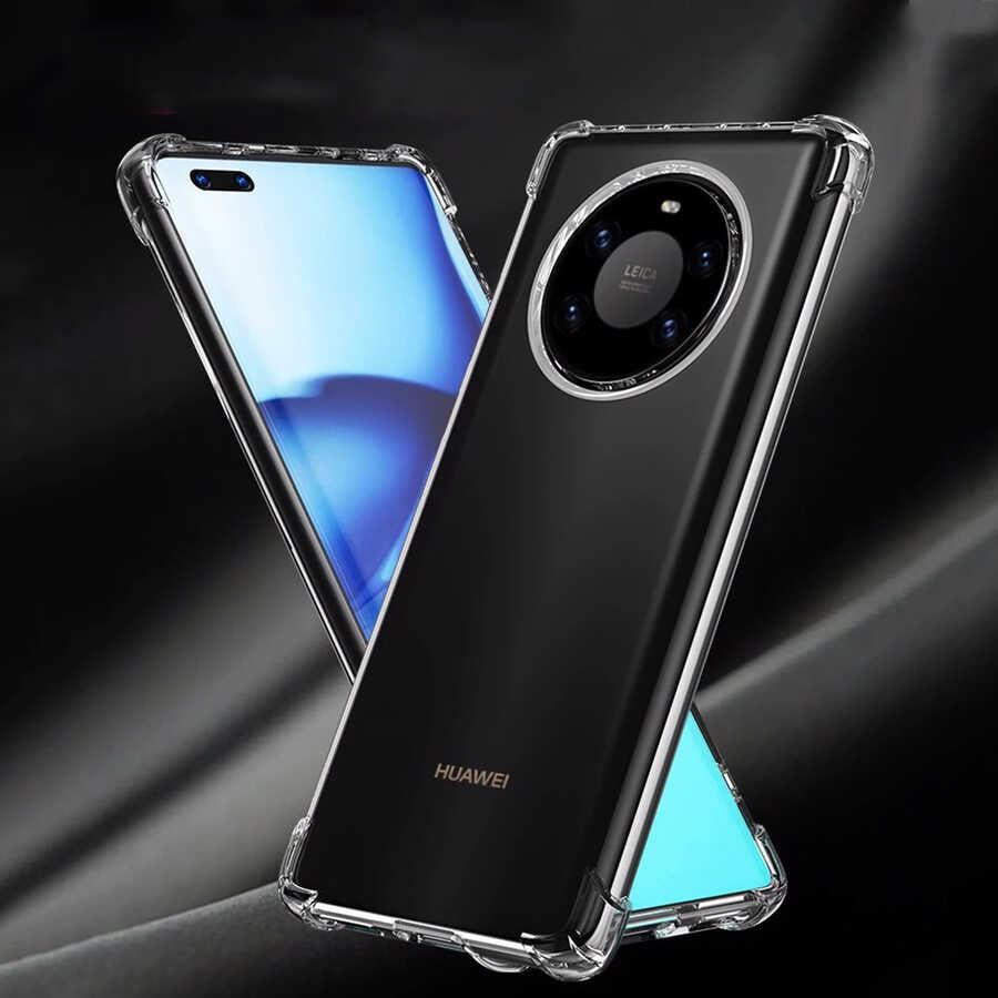 Huawei Mate 40 Pro Kılıf Zore Nitro Anti Shock Silikon Renksiz