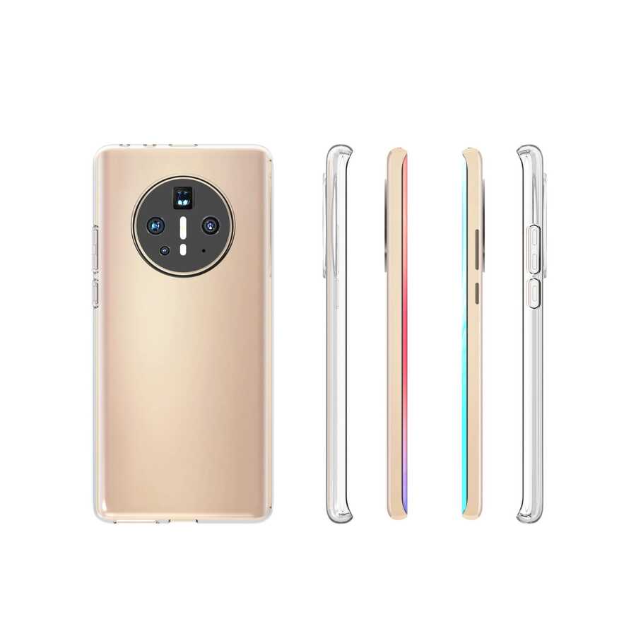 Huawei Mate 40 Pro Kılıf Zore Süper Silikon Kapak Renksiz