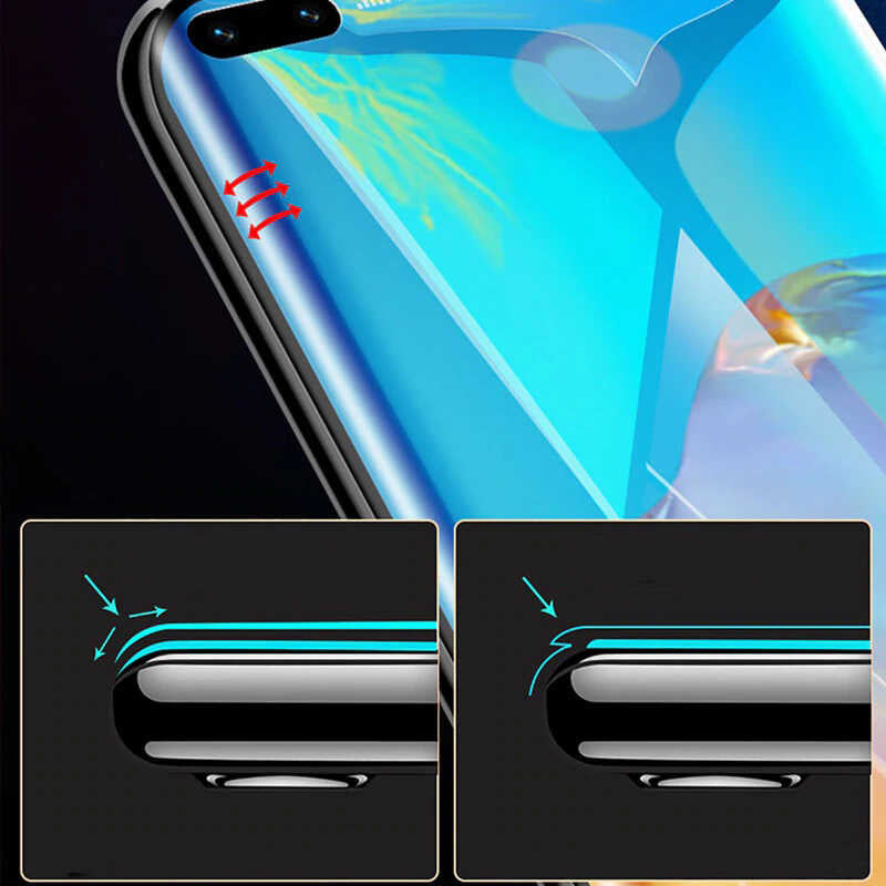 Huawei Mate 40 Pro Zore Süper Pet Ekran Koruyucu Jelatin Siyah