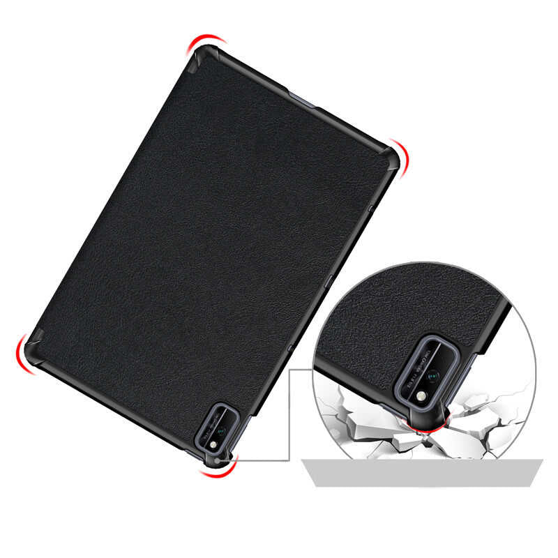 Huawei MatePad 10.4 Zore Smart Cover Standlı 1-1 Kılıf Gri