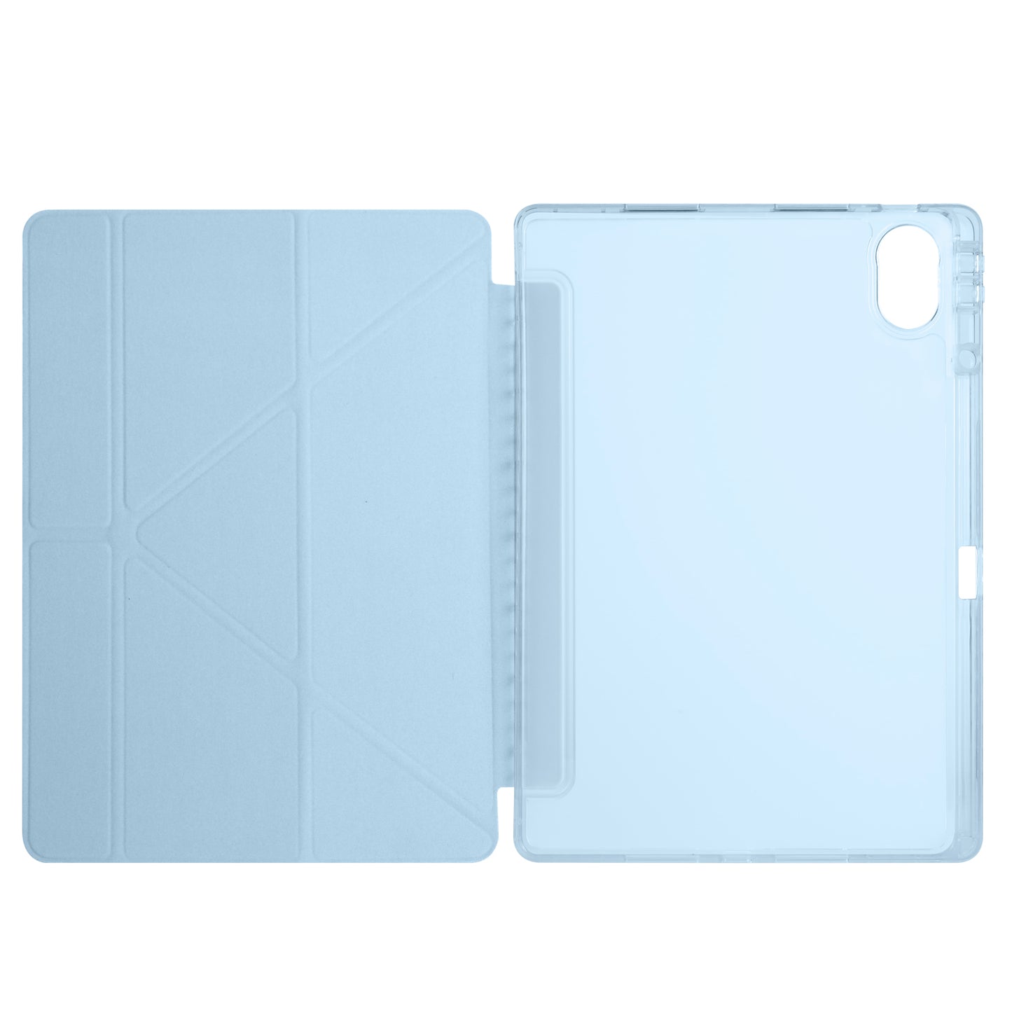 Huawei Matepad 12X Kılıf Zore Tri Folding Kalem Bölmeli Standlı Kılıf Mavi