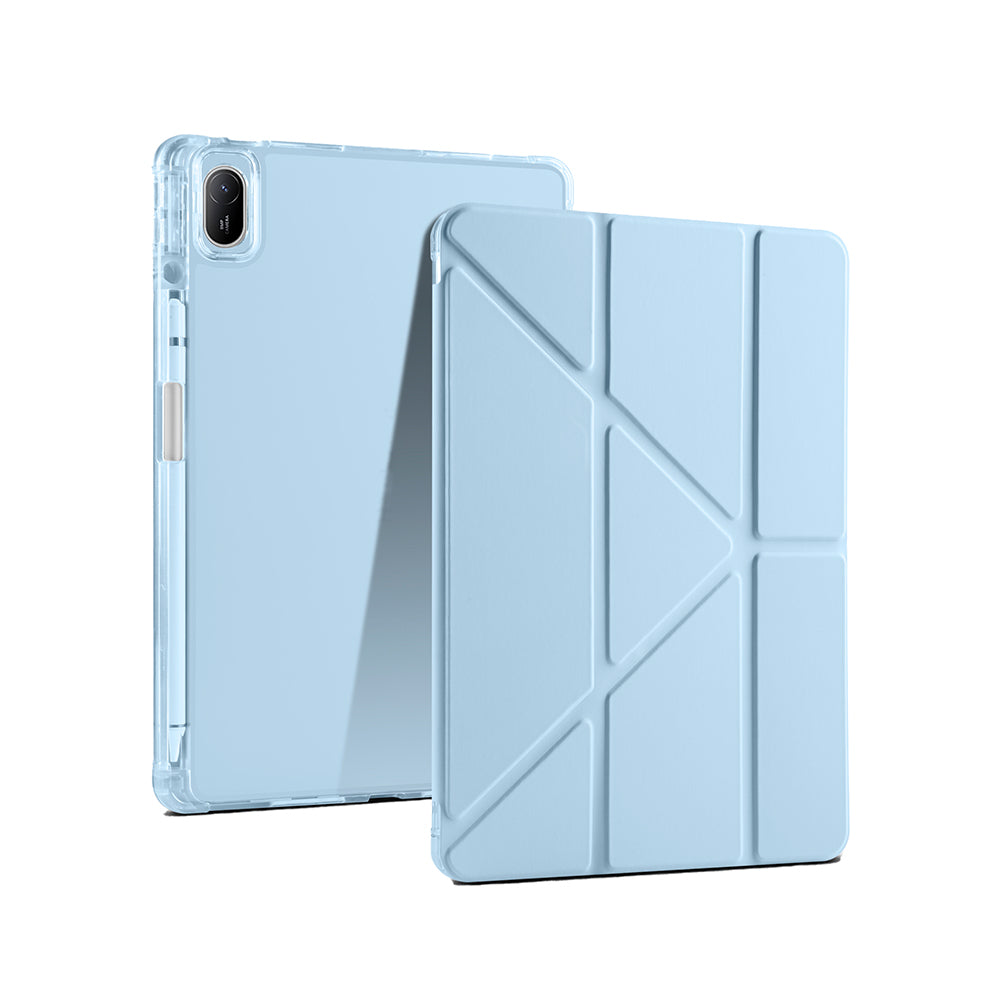 Huawei Matepad SE 11 Kılıf Zore Tri Folding Kalem Bölmeli Standlı Kılıf Lacivert