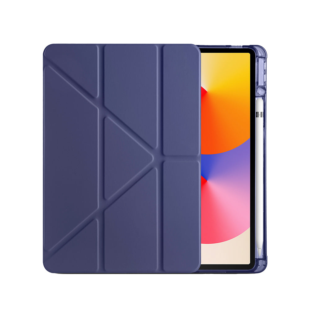 Huawei Matepad SE 11 Kılıf Zore Tri Folding Kalem Bölmeli Standlı Kılıf Rose Gold