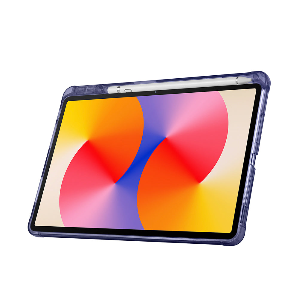 Huawei Matepad SE 11 Kılıf Zore Tri Folding Kalem Bölmeli Standlı Kılıf Lacivert