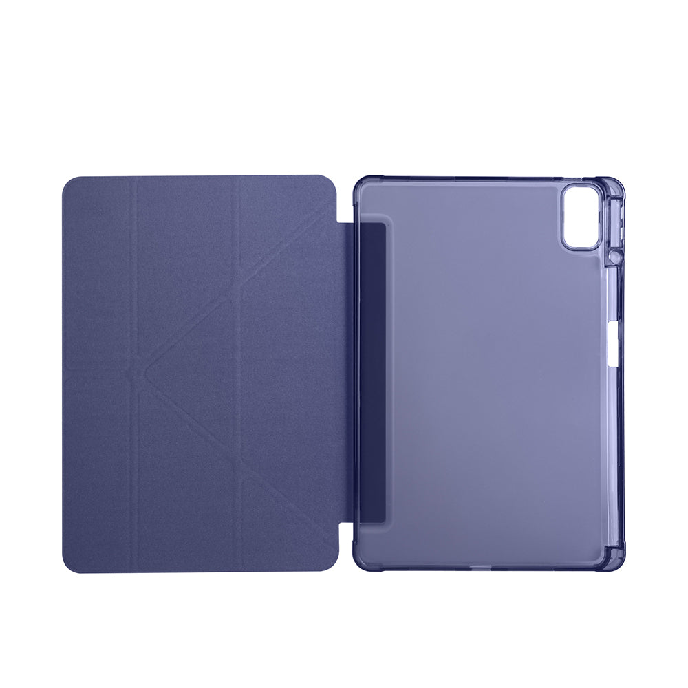 Huawei Matepad SE 11 Kılıf Zore Tri Folding Kalem Bölmeli Standlı Kılıf Mavi
