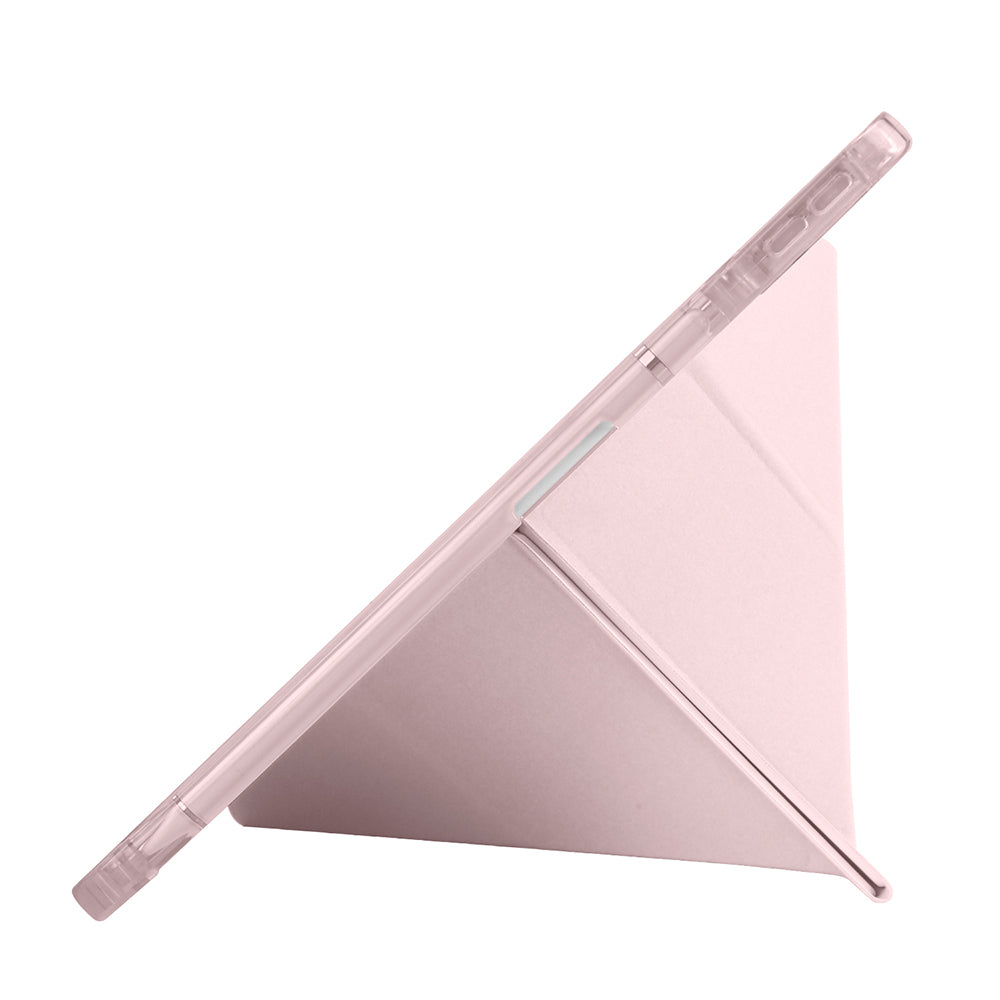 Huawei Matepad SE 11 Kılıf Zore Tri Folding Kalem Bölmeli Standlı Kılıf Rose Gold