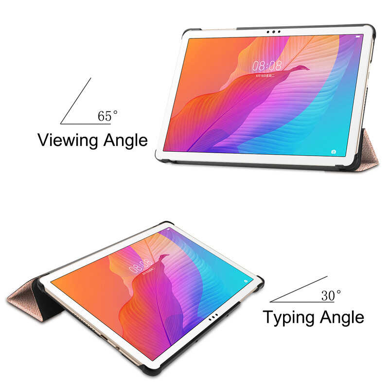 Huawei MatePad T10 Zore Smart Cover Standlı 1-1 Kılıf Mavi