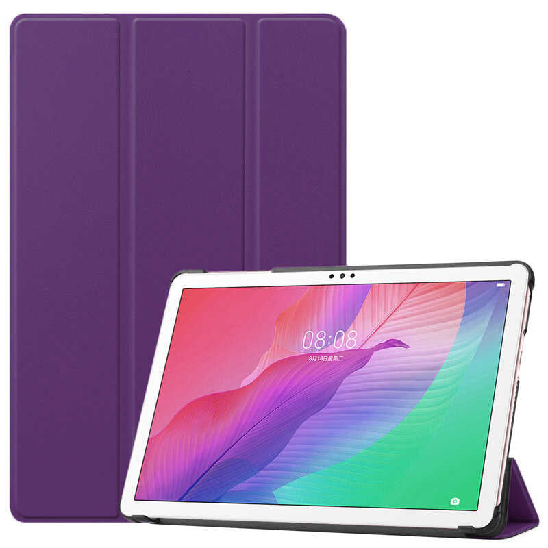 Huawei MatePad T10 Zore Smart Cover Standlı 1-1 Kılıf Mor