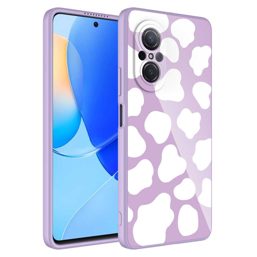 Huawei Nova 9 SE Kılıf Kamera Korumalı Desenli Sert Silikon Zore Epoksi Kapak NO6